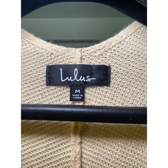 Lulus Medium Beige Open Cardigan Pockets Casual Comfort Layer - Picture 3 of 5